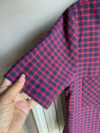 Camicia fantasia quadretti blu-rosso MOTIVI
