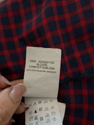 Camicia fantasia quadretti blu-rosso MOTIVI