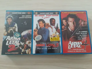 Lote 3 VHS Arma Letal (Edición Videoclub)