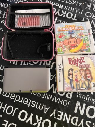 Nintendo 3DS XL Plata + Juegos y Accesorios