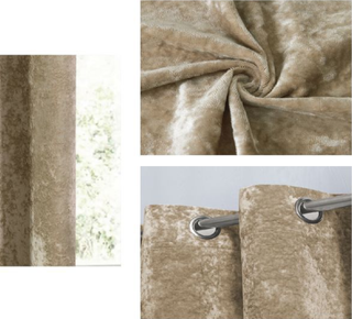 Cortinas de terciopelo rojo forradas