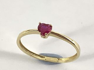 anillo oro 18k con piedra con circonita