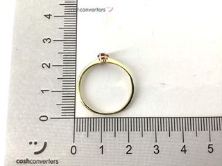 anillo oro 18k con piedra con circonita