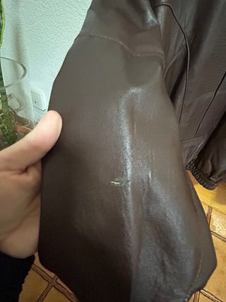 Cazadora Bomber Piel Vintage Marrón