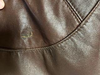 Cazadora Bomber Piel Vintage Marrón