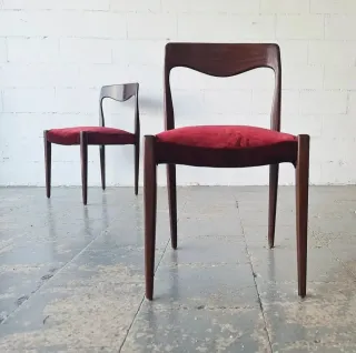 2 Sillas Niels Otto Mølle. Vintages, 70s.