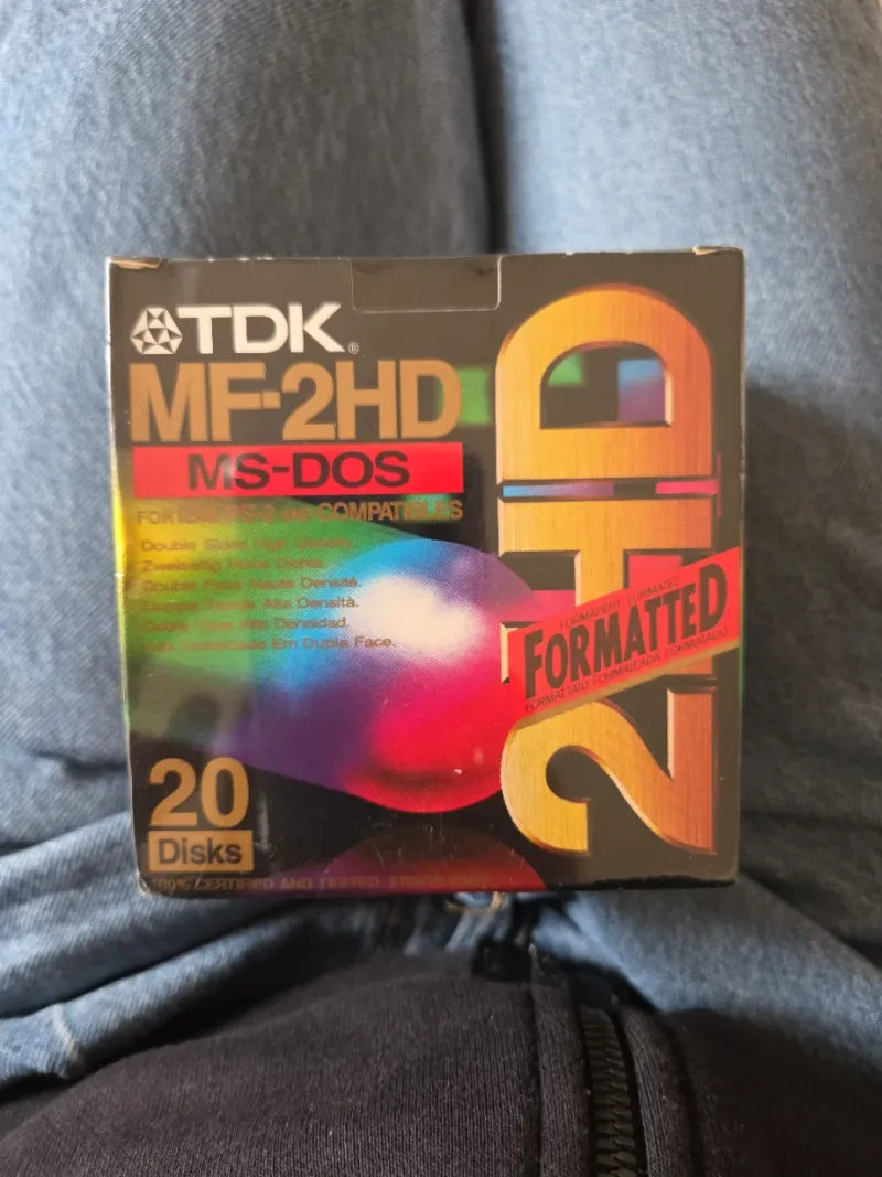 Disquetes TDK MF-2HD MS-DOS 20uds
