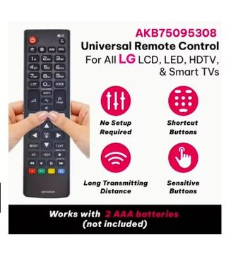 Mando sustitución LG Smart TV AKB75095308. Nuevo