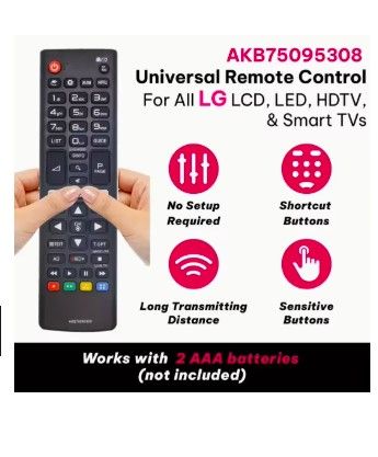 Mando sustitución LG Smart TV AKB75095308. Nuevo afbeelding 5