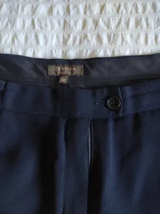 Pantalón vestir mujer T46 azul marino