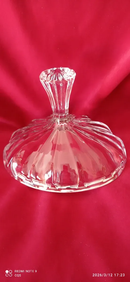 Bombonera cristal lazo esmerilado