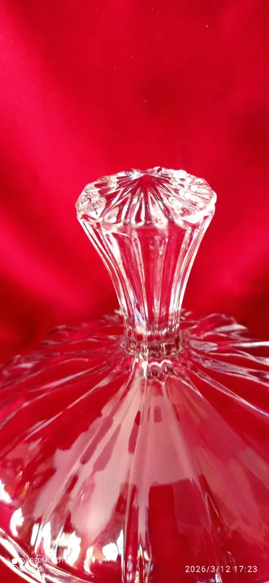 Bombonera cristal lazo esmerilado