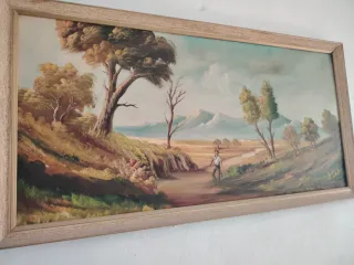 Cuadro pintado a mano paisaje