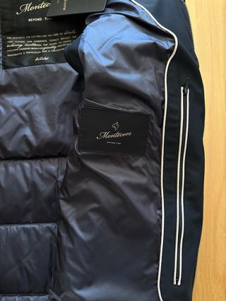 Chaleco Montecore de plumas auténticas talla 54