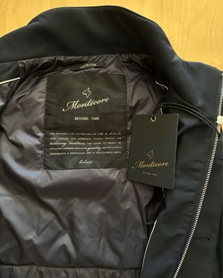 Chaleco Montecore de plumas auténticas talla 54