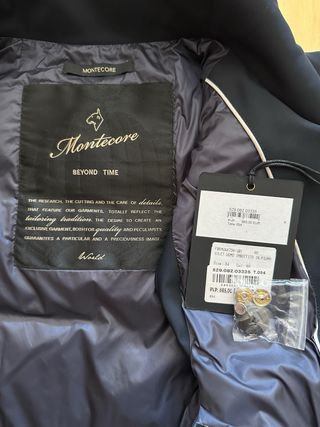 Chaleco Montecore de plumas auténticas talla 54