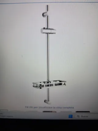 Asta doccia saliscendi 90cm con mensola