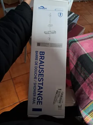 Asta doccia saliscendi 90cm con mensola