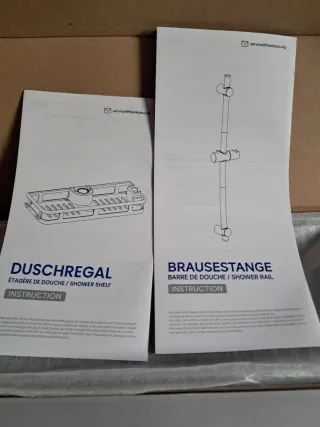 Asta doccia saliscendi 90cm con mensola