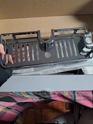 Asta doccia saliscendi 90cm con mensola