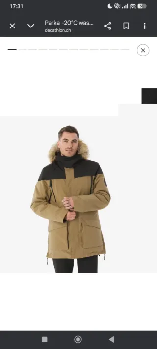 Abrigo Decathlon NH900 Negro/Marrón