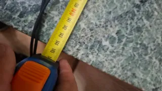 Aparador recibidor madera y mármol.