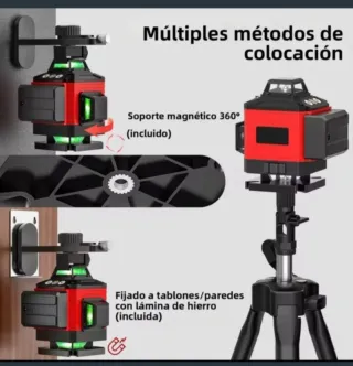 Nivel Láser 4D 16 Líneas Trípode Maletín