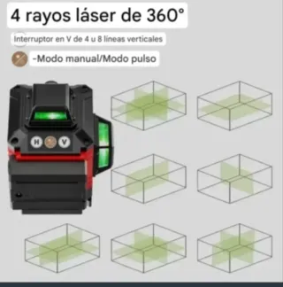 Nivel Láser 4D 16 Líneas Trípode Maletín