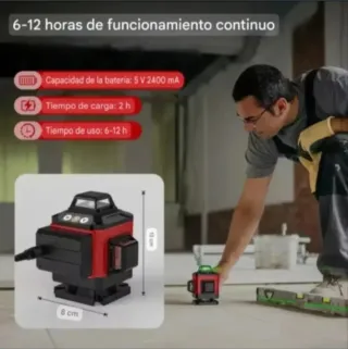 Nivel Láser 4D 16 Líneas Trípode Maletín