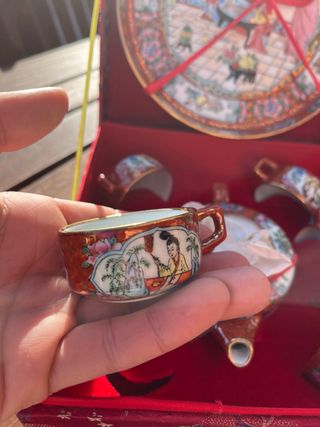 Juego de té chino porcelana años 70