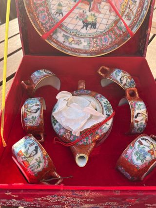 Juego de té chino porcelana años 70
