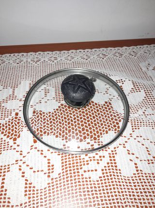 Coperchio nuovo in vetro temperato diam 16 cm con