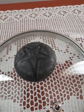 Coperchio nuovo in vetro temperato diam 16 cm con