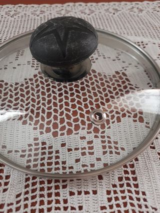 Coperchio nuovo in vetro temperato diam 16 cm con