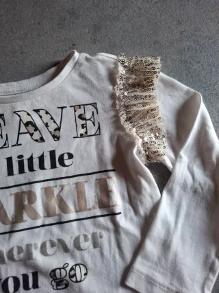 Top bambina maniche lunghe e rouche Idexè 36 mesi