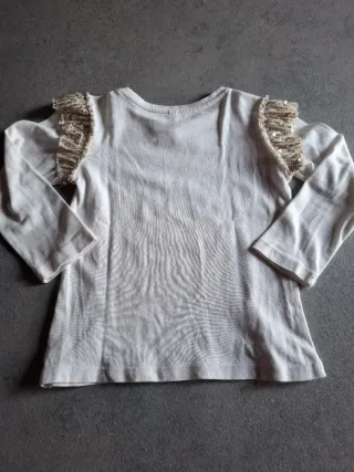 Top bambina maniche lunghe e rouche Idexè 36 mesi