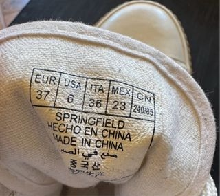 Botas lona Springfield en color crema