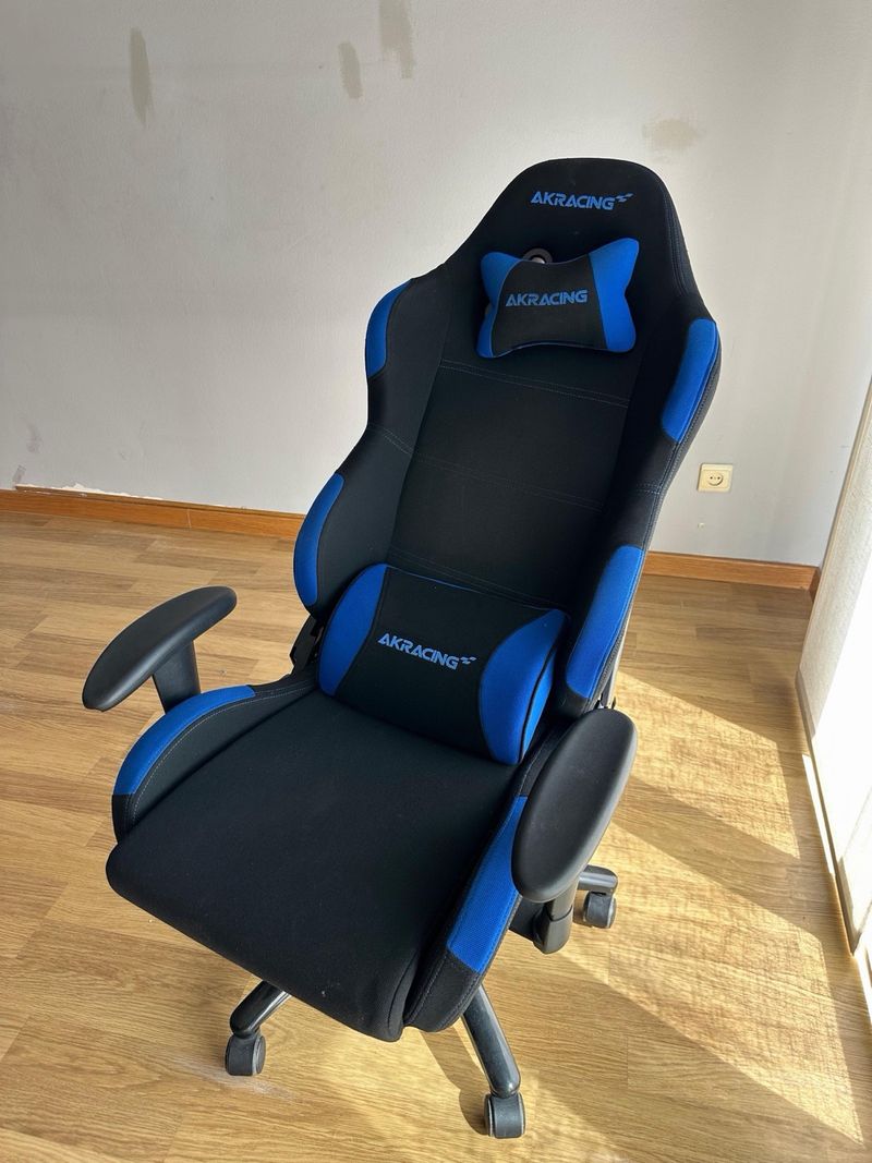 Silla Gaming AKRacing Negra y Azul afbeelding 2