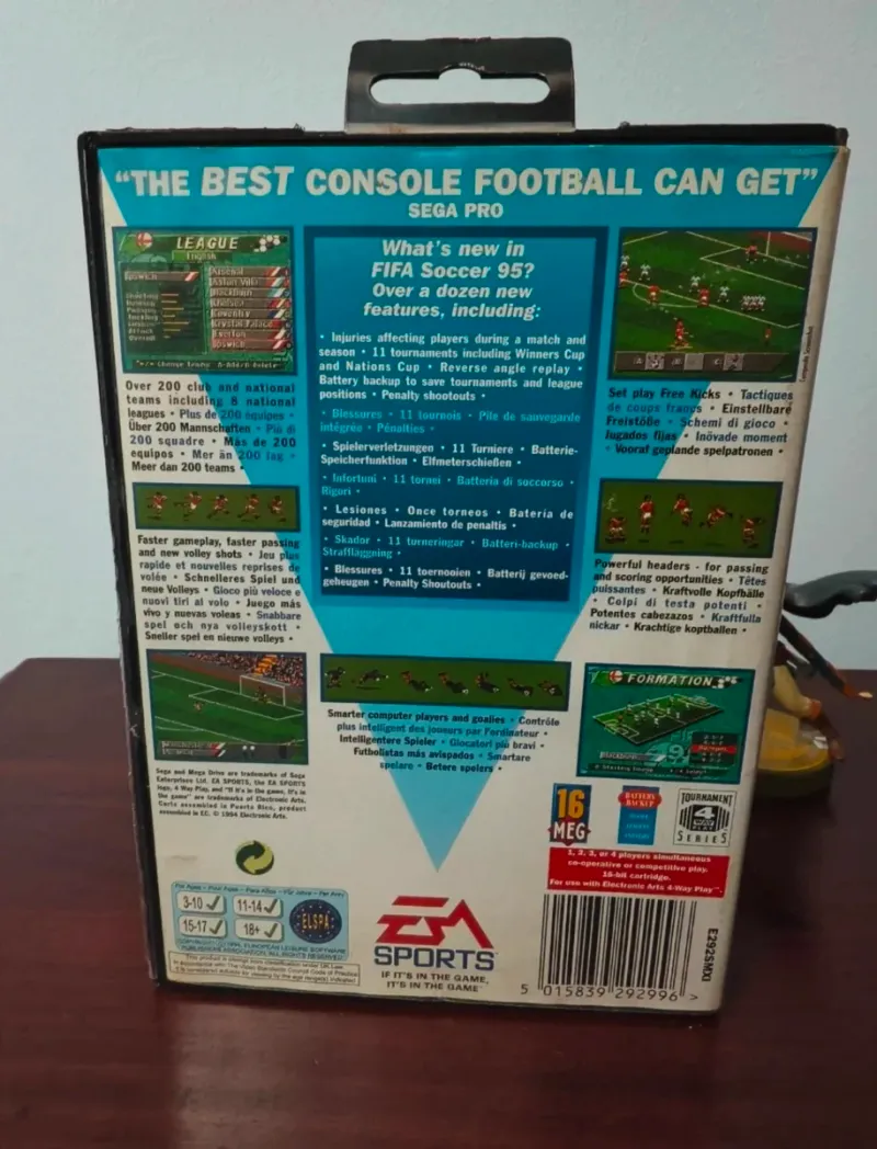 FIFA 95 Sega Megadrive afbeelding 2