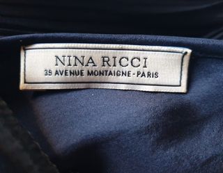 Nina Ricci Abito Midi Combo Georgett Seta Plissé S