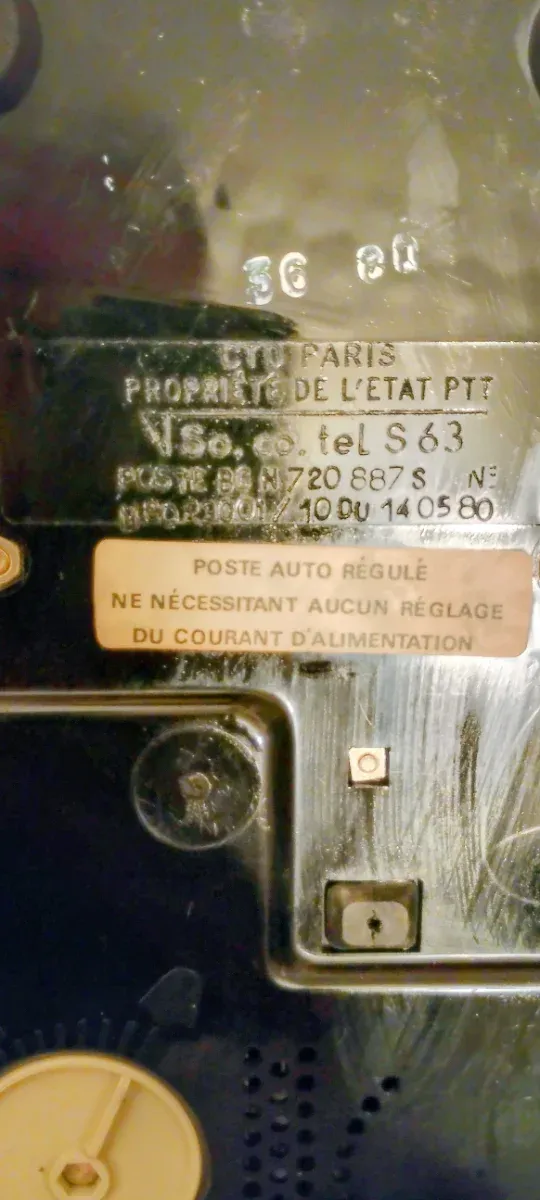 Teléfono Francés Vintage Ericsson Beige afbeelding 10