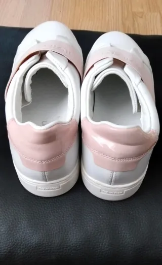 Zapatillas Calvin Klein Piel Mujer Blancas Rosas
