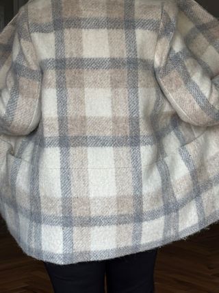 Chaquetón cuadros Sezane Beige/Gris