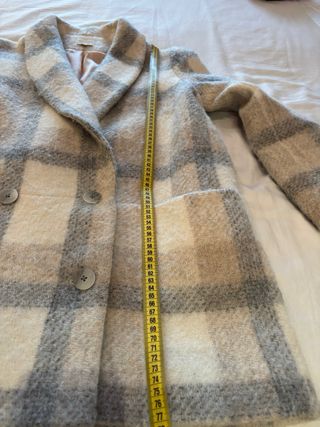 Chaquetón cuadros Sezane Beige/Gris