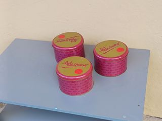 Lote 3 Cajas Metálicas Decorativas