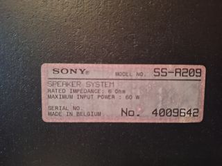 Altavoces de tres vías Sony SS-A209 vintage