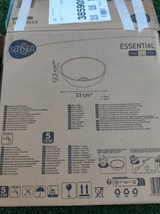 Lavabo de porcelana blanco