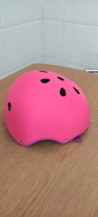 Casco infantil FUNBEE Rosa Flúor - Talla S (53-55)
