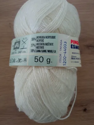 5 Ovillos Pinguin Esmeralda Blanco