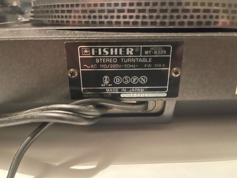 Tocadiscos Fisher MT-6225 afbeelding 7